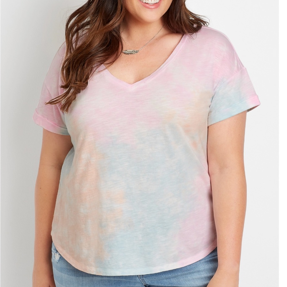 Maurices  drop shoulder tie dye shirt